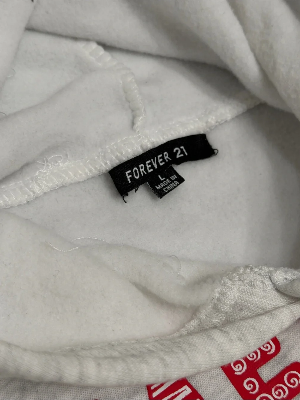 Forever 21 Light Gray 'MERRY' Hoodie Set with Green Christmas Tree